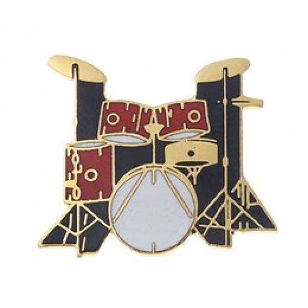 Mini Pin: 5-Piece Drum Set (Red) Καρφίτσα